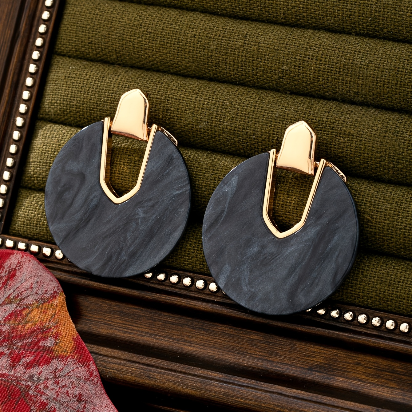 Women's Unique Geometric Acetate Drop Earrings