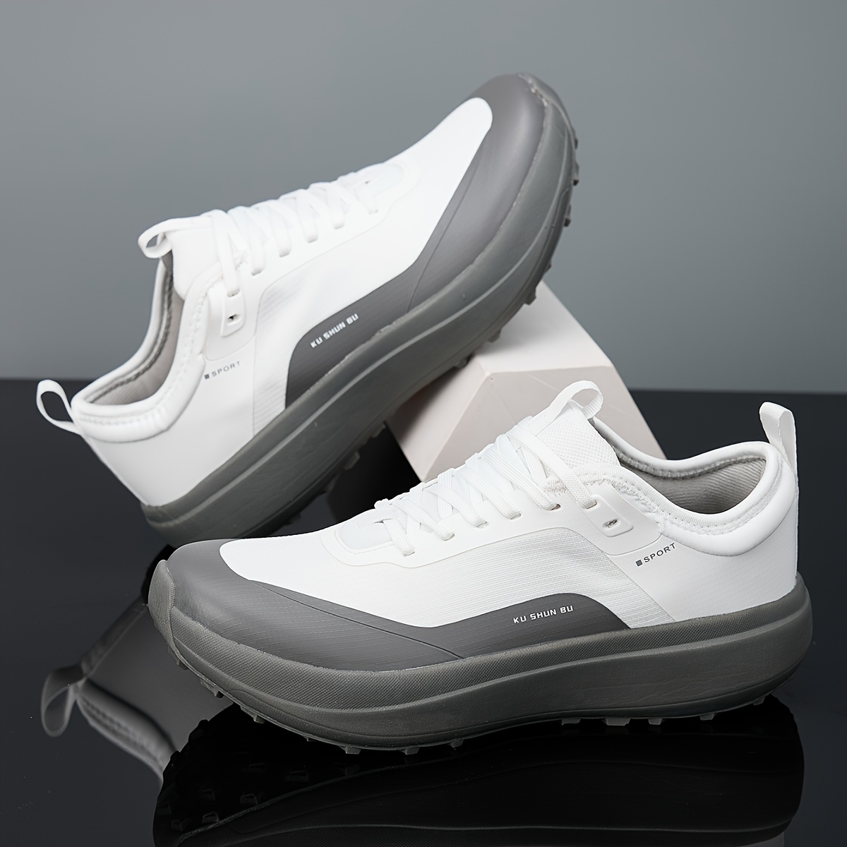 zapatillas de running transpirables para hombre -     de eva/llanta, diseño de cordones bajos para senderismo, gimnasio y uso casual - comodidad para         de tela y plantilla acolchada - zapatillas   y estables, calzado para senderismo, diseño de zapatos elegante,   antideslizante 2
