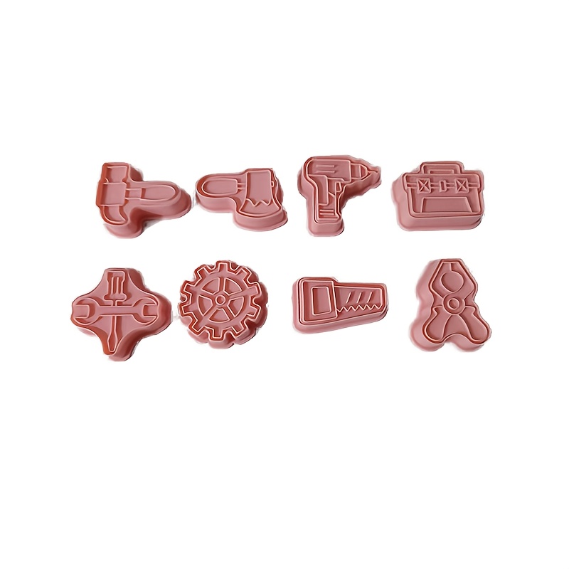 8pcs Plastic Cookie Tool - Shapes Suitable For, Christmas, Easter, Thanksgiving Baking - Mini Cookie Cutters For, Fondant, Wax For Holiday Treats & Crafts ( &)