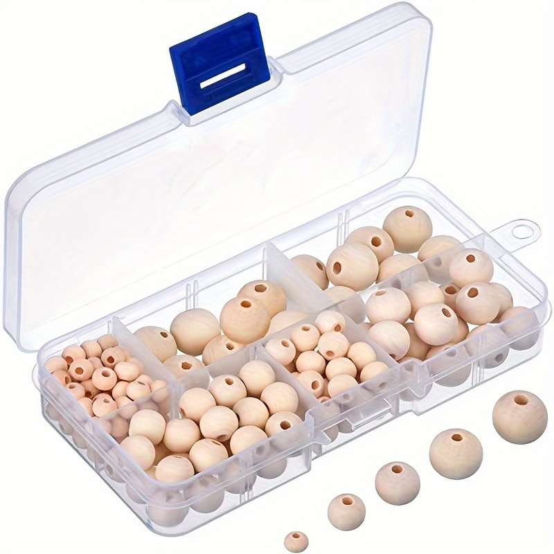 

1 Box/150pcs Original Wood Color Wooden Beads For Jewelry Making Diy Creative Home Decorations Handmade Craft Supplies Jewelry Making Supplies