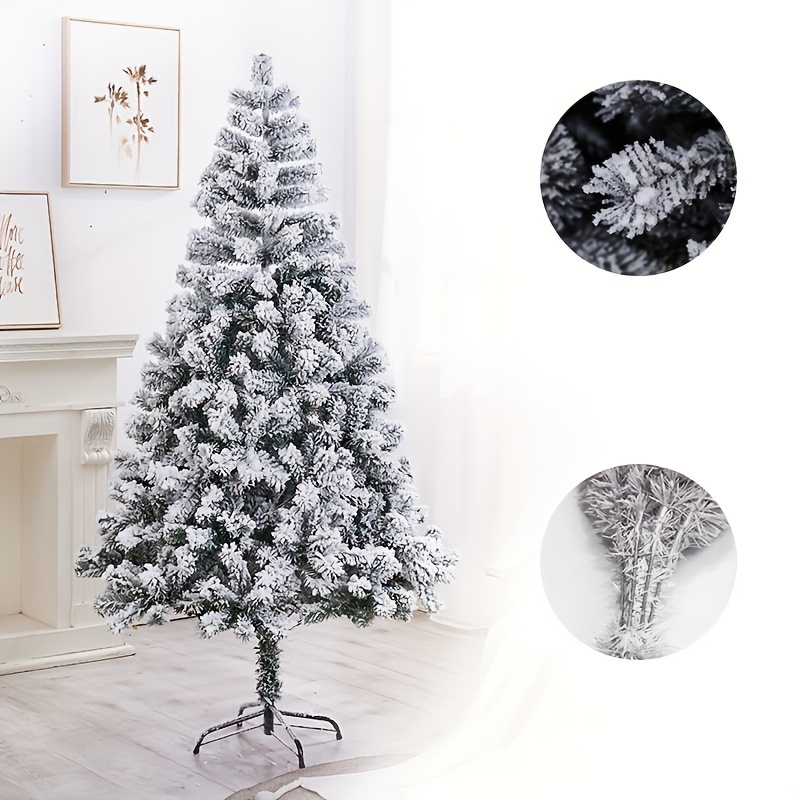 Elegante Árbol de Navidad   Terciopelo con   Realistas -     Premium, Diseño de Nevadas Densas, Decoración   para el Hogar, Montaje   y Base Resistente detalles 1