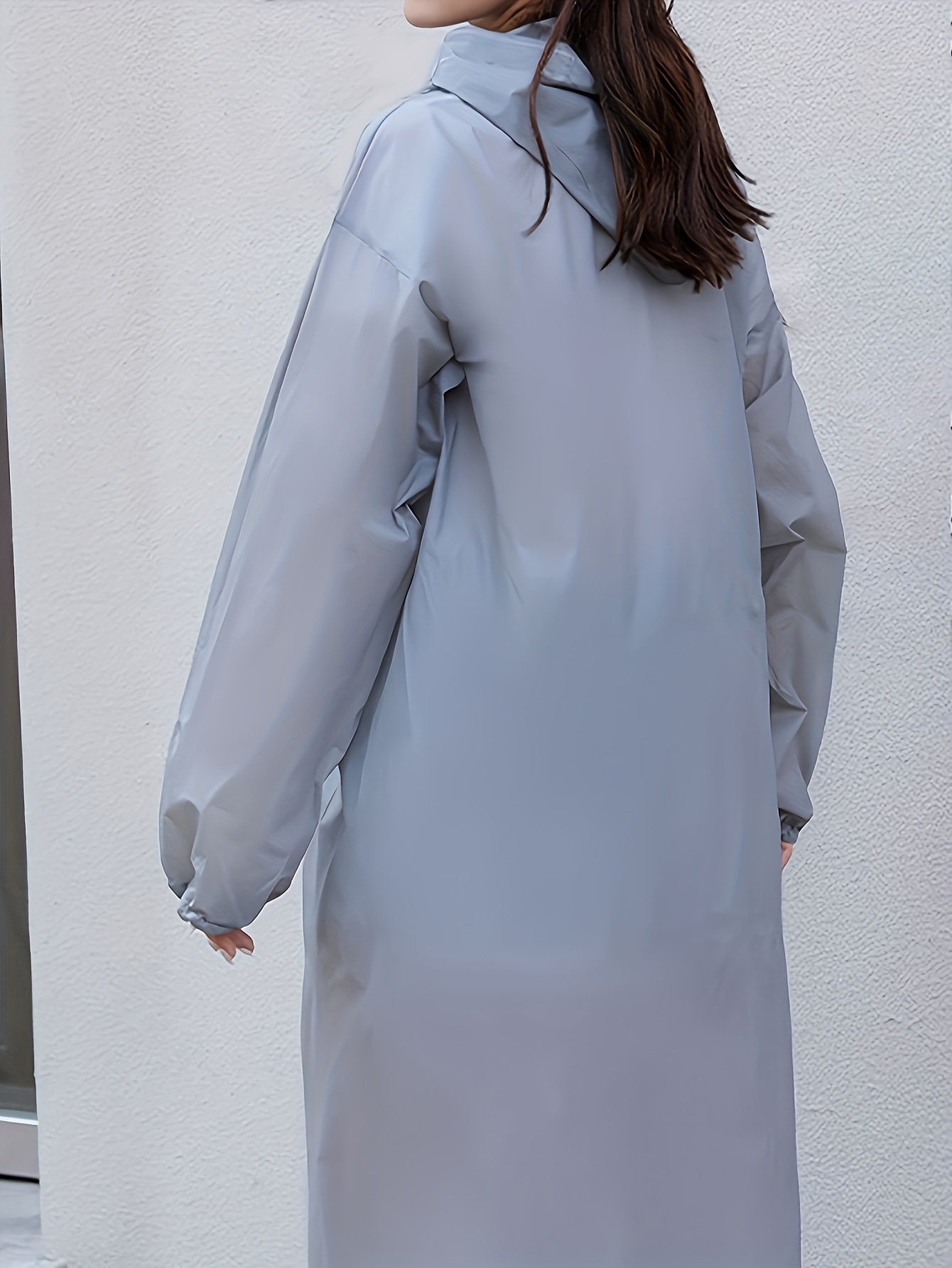 Windproof High Quality EVA Thickened Full-Body Adult Rain Jacket - Hooded Sporty Raincoat with Button Front, Semi-Translucent Design & Elastic Cuffs for Outdoor Cycling, Hiking, Running - Lightweight & Portable, Outdoor Rain Protection | Fullbody Raincoat | Windproof EVA