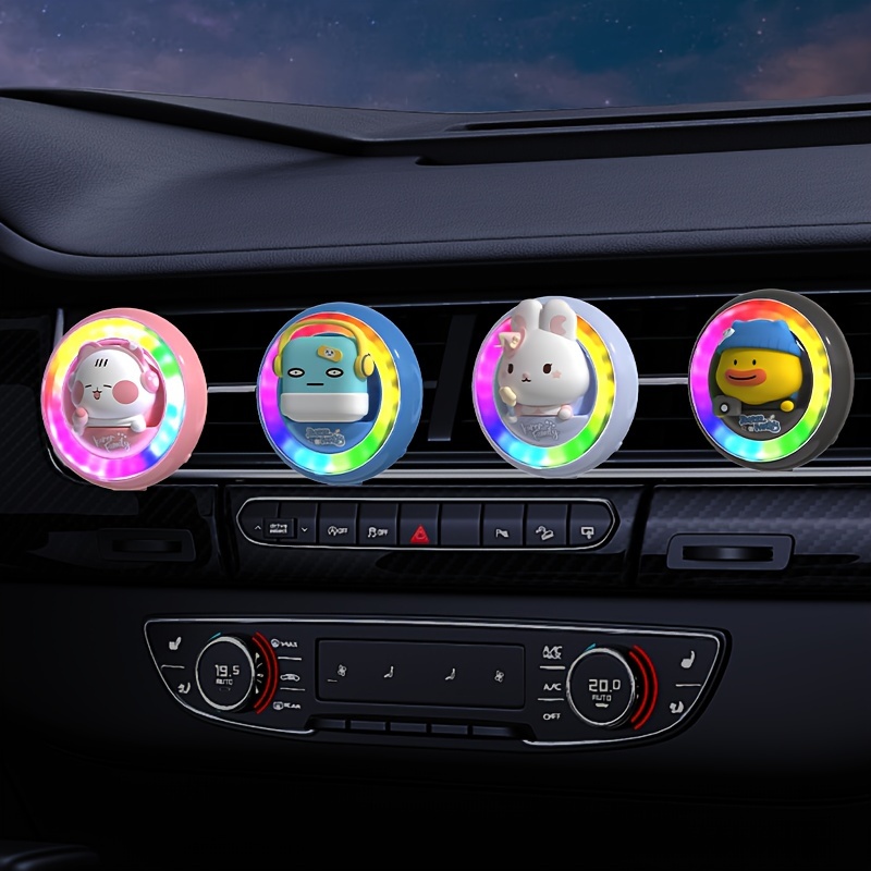

1pc Rgb Sound Control Car Air Vent Rhythm Light, Colorful Music Atmosphere Light Car Air Vent Fragrance