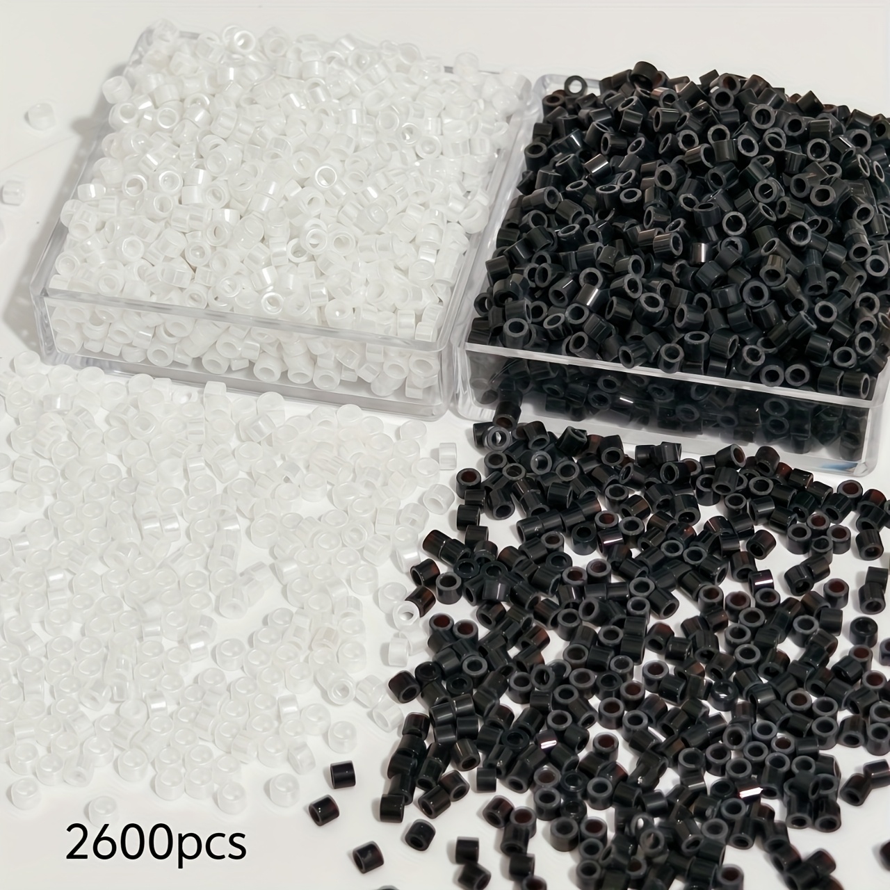 E-shop 2600 Stk. 1300 Stk. 2,5 mm Uniforme Glas-Seed-Perlen - Maschinell hergestellte, glänzende Reisperlen für Schmuckherstellung, Armbänder,