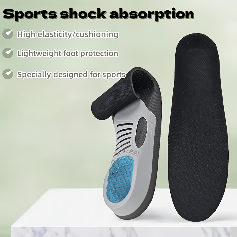 E-shop 1 Paar PU-Sporteinlagen mit hoher Elastizität, Stoßdämpfung, Atmungsaktivität, Trockenheit und -Design, speziell für Sport entwickelt