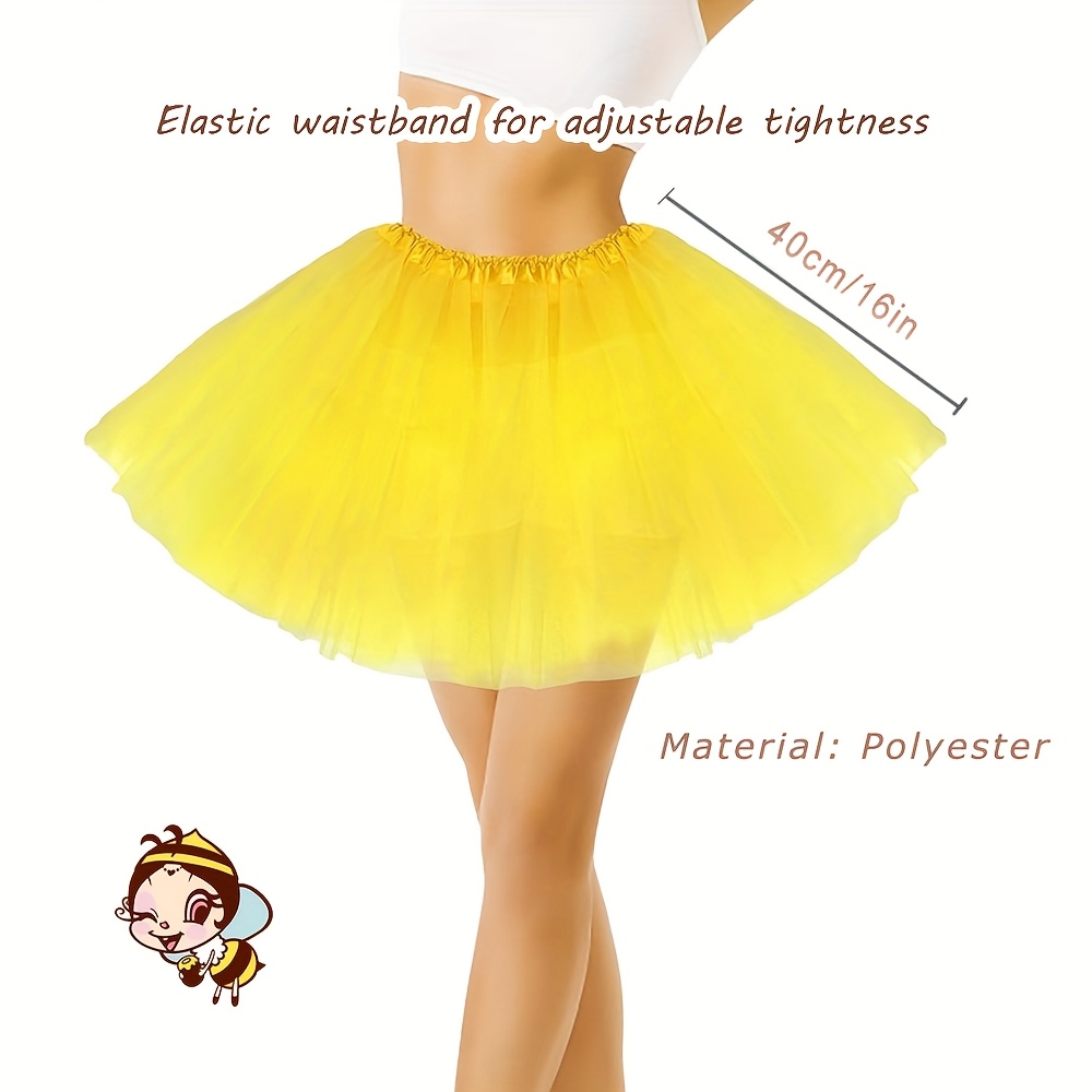 Disfraz De Abeja Para Mujer – Set De 8 Piezas Con Tutú, Alas, Diadema, Medias Y Guantes A Rayas Para Halloween Y Cosplay