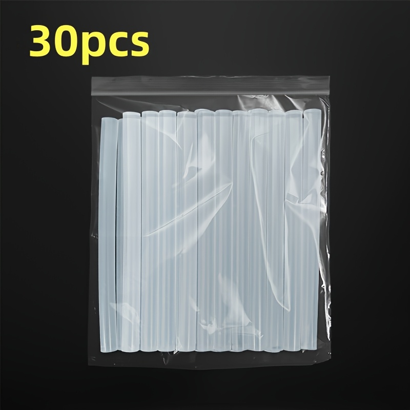 30pcs Mini Ultra Clear Hot Melt Glue Sticks - Non-toxic Smokeless Odorless Glue, Strong Adhesive Suitable For Most Glue Guns, Clear Glue Sticks For Arts & Crafts, Woodworking, Plastic, Repair
