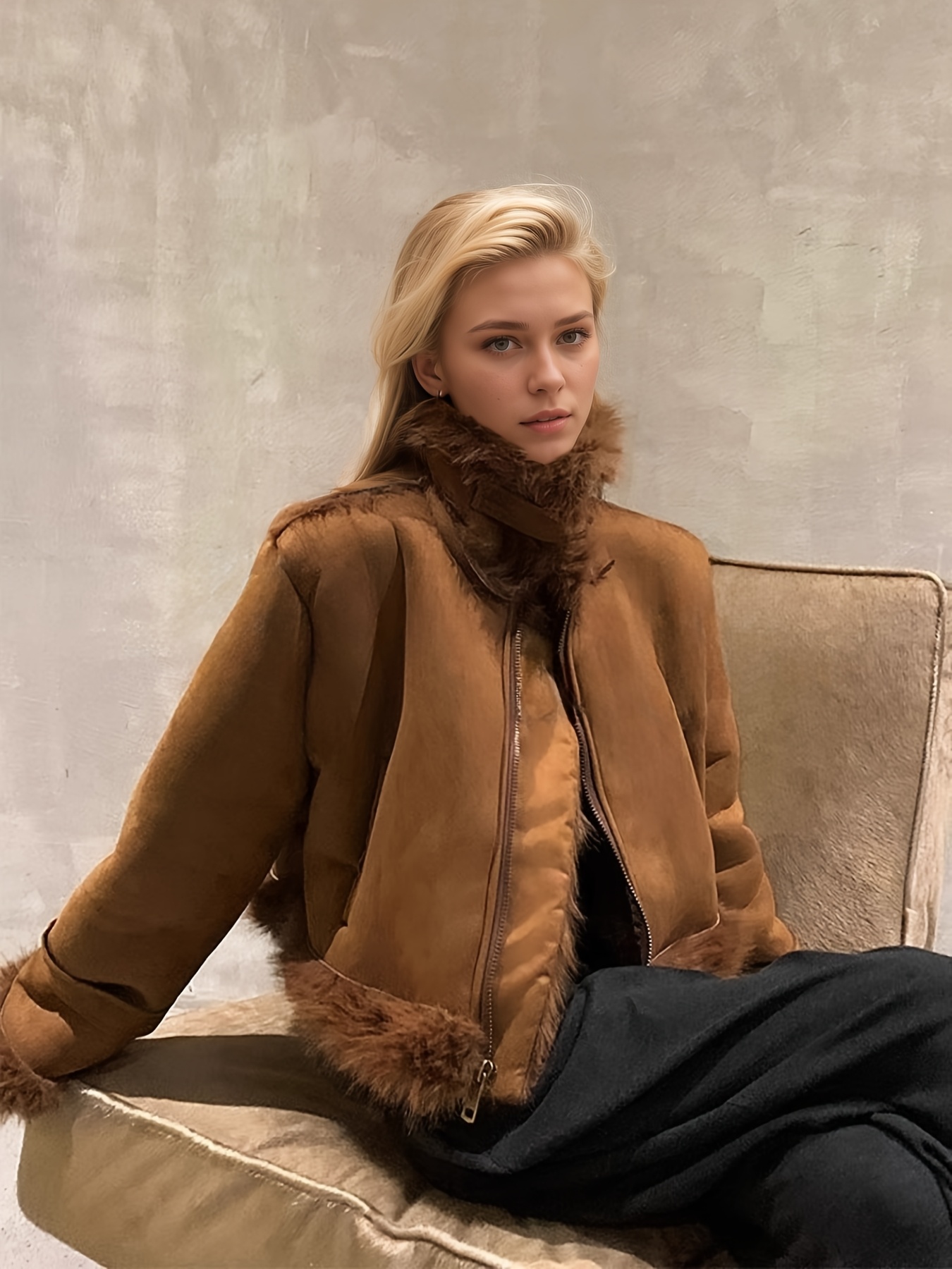 Veste Bomber Courte Femme En Simili Cuir - Simili Cuir Fashion