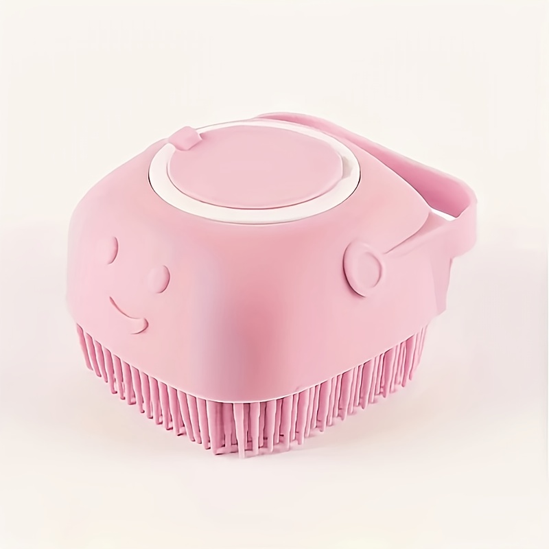 TEMU Shampoo Brush, Massage Rubber Bath Comb With Liquid Storage Container For Grooming Tools, Dog Grooming Supplies, Pet Shower Brush, Dog Grooming
