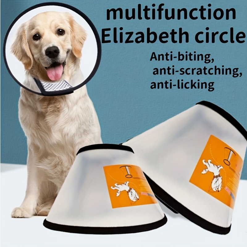 

Plastic Elizabethan Collar For Dogs And Cats - Anti-biting, Anti-scratching, Anti-licking Cone For Pets, Waterproof Surgical Guard