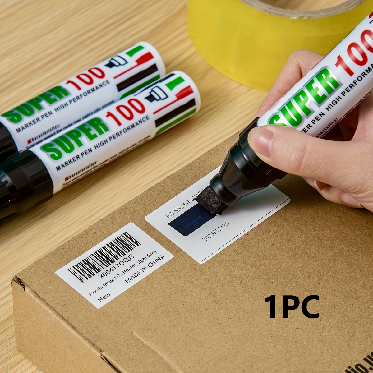Image of Extra Wide Chisel Tip Jumbo Marker - Permanent, Theft Protection & For Addresses And