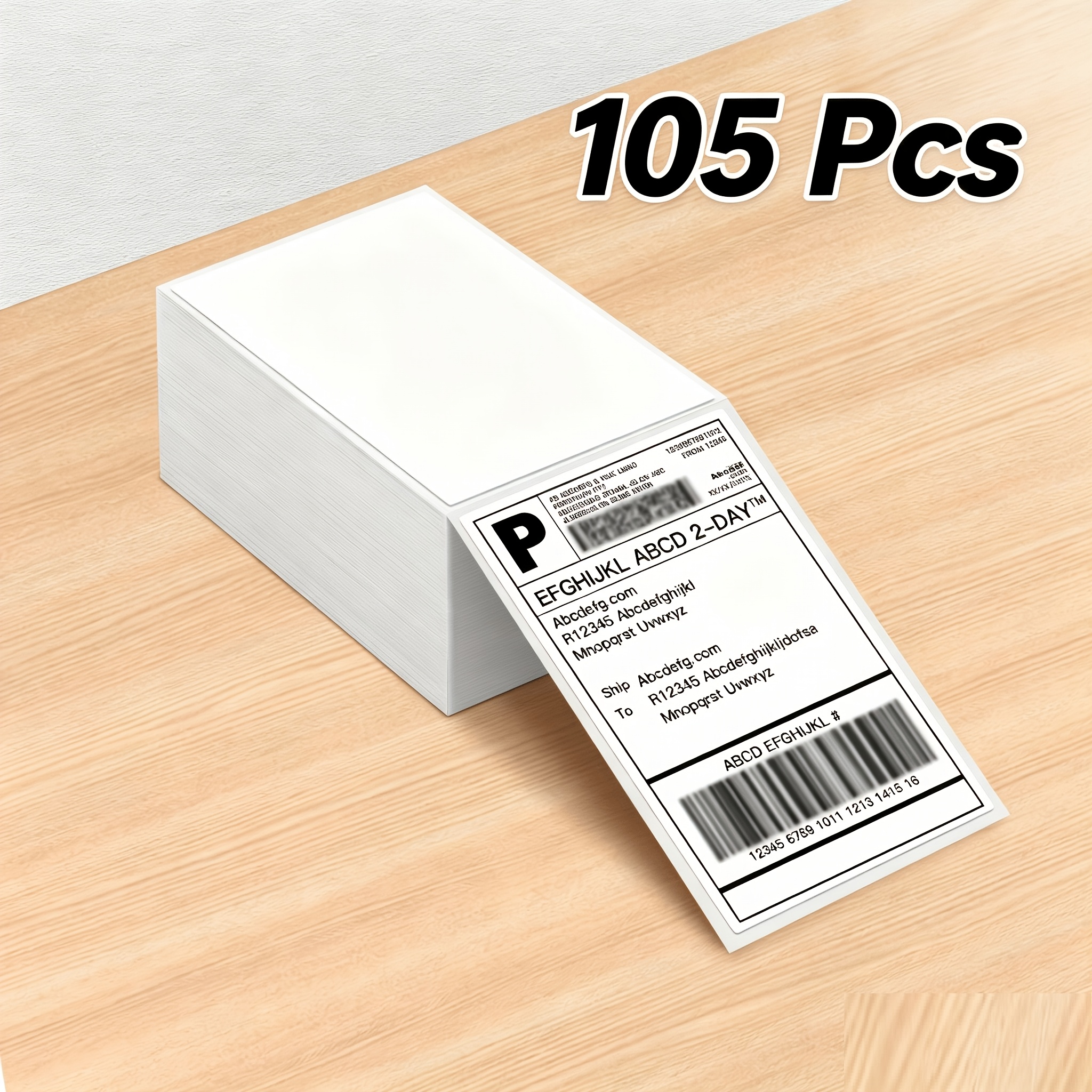 TEMU 105/205 pezzi Etichette termiche commerciali da spedizione 4X6 pollici (10,1 x 15,2 cm) - Etichette indirizzo pieghevoli, compatibili con le