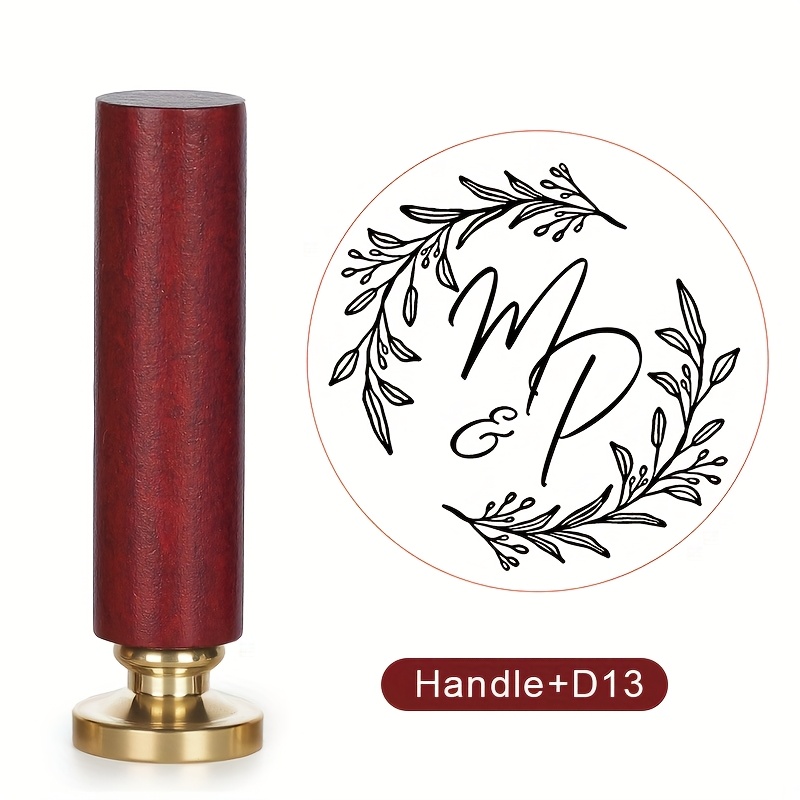 TEMU 1 Set Customized Wax Seal Stamp Head (2.5cm/0.98in)+handle, Used For Wedding Invitation Letters, Gift