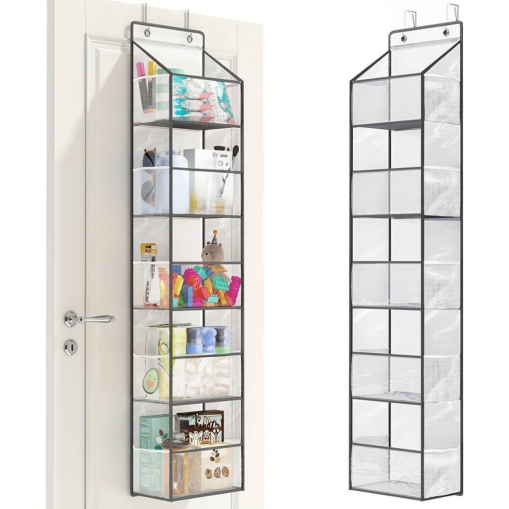 

5 Pvc Hanging Organizer, Hanging 5 Clear Plastic For Closet, And Bathroom,