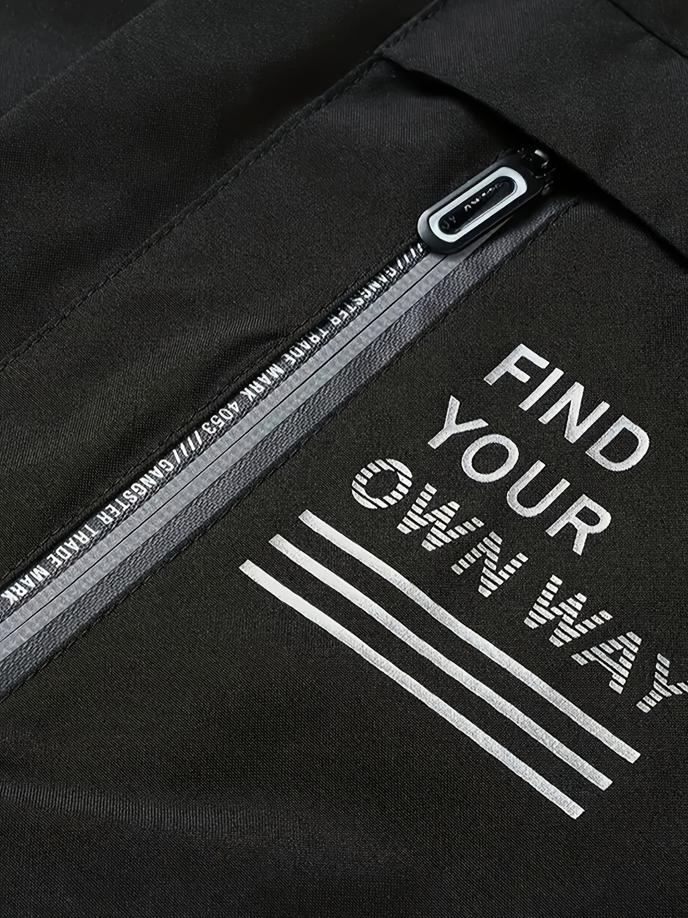 Chaqueta de hombre con diseño 'Encuentra tu camino' adecuada para ciclismo y actividades de primavera/otoño. Chaqueta deportiva casual de exteriores con textura suave y secado rápido.