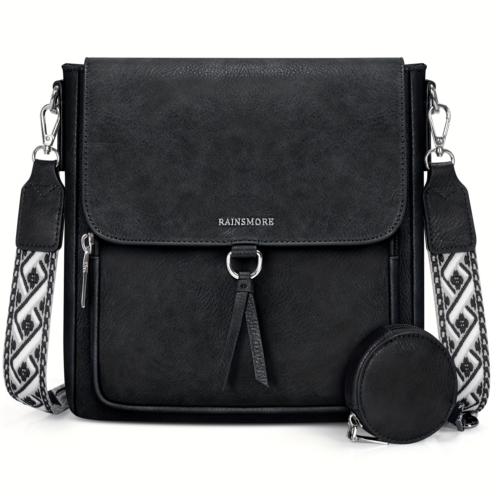 Rainsmore Shoulder Bag Women's Medium-sized Handbag Women's Crossbody Bag Leather Pu Shoulder Bag Women's Shoulder Bags With Wide Shoulder Straps