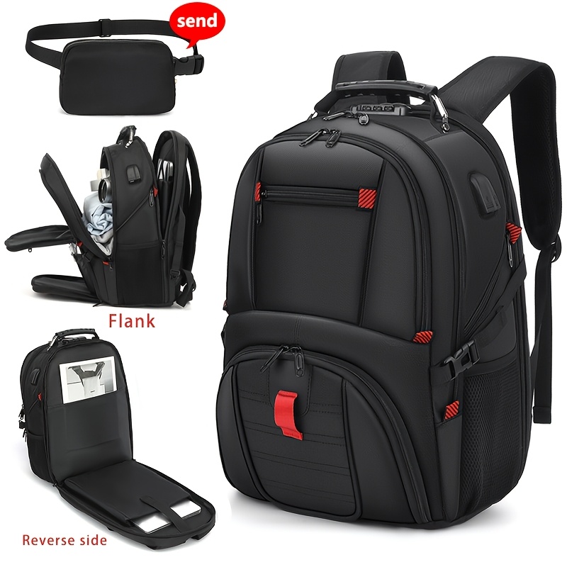 24 inch travel backpacks with wheels 4 Wheels Rolling Backpack for School and Travel