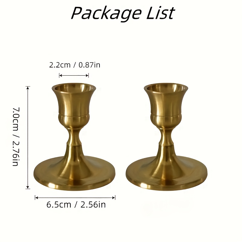 TEMU 9pcs/2pcs Golden Bell-shaped Candle Holders, Cone Candle Stands For 0.87-inch Candles, Suitable For Wedding, Party, Halloween, Christmas Home