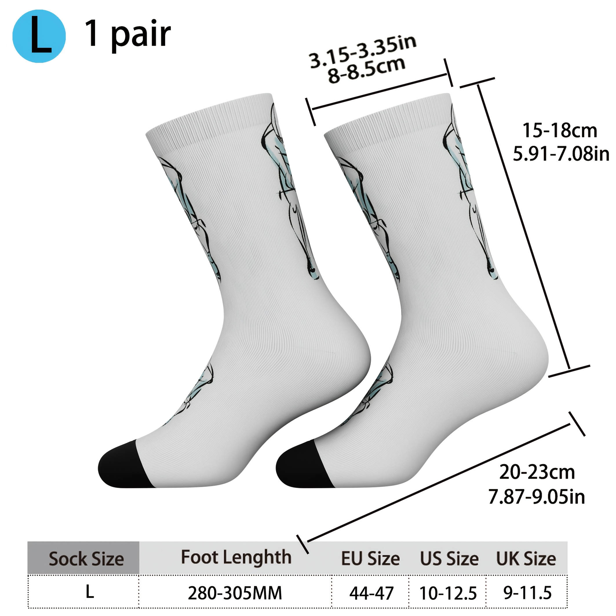 TEMU A Pair Of Men's Mid-calf Socks That Are Quirky And Fun, Featuring Print Designs And Made From Soft, Comfortable Material