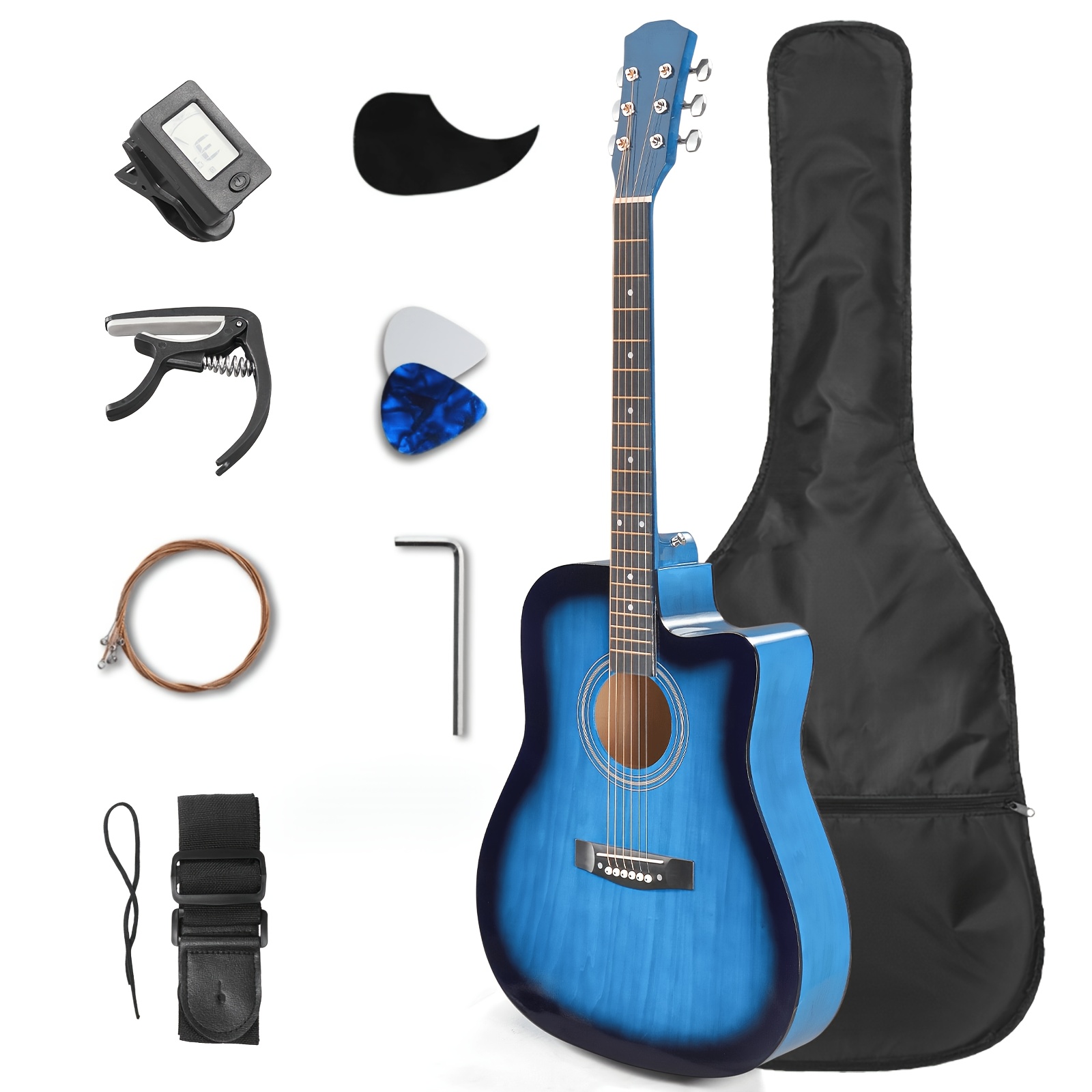 Glarry 41-Inch Acoustic Guitar Kit, Cutaway Design, Acoustic... product image 12