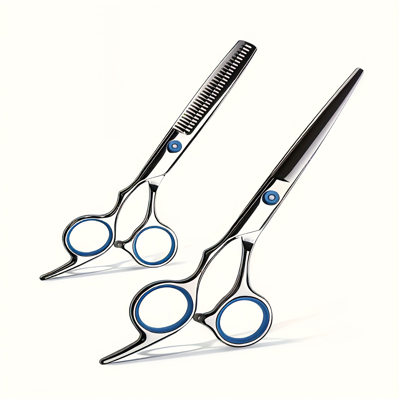 TEMU 2pcs Professional Haircut Scissors Kit, Hair Thinning And Cutting Scissors Set With Case, Convex Edge Sharp For Salon And Home Haircut, Premium