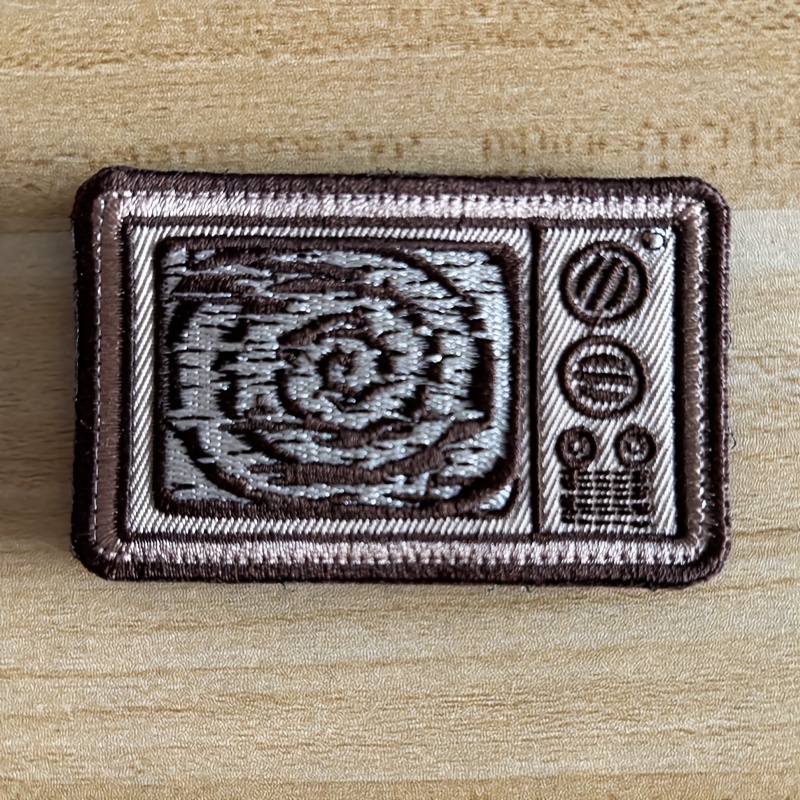 TEMU Embroidered Patch, Mixed Color Applique For Clothing, Backpacks, Hats - Vintage Television Design Decorative Accessory, Clothing Customization |