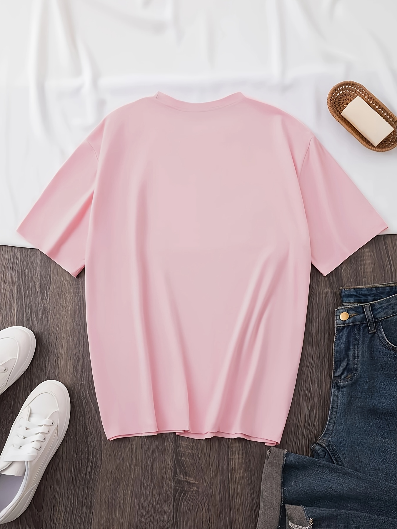 Tシャツ・カットソー LANEUS Knitted t-shirt Rosa Neon colored cotton t-shirt - Pink - Sz. 40-64 - Zizzifashion