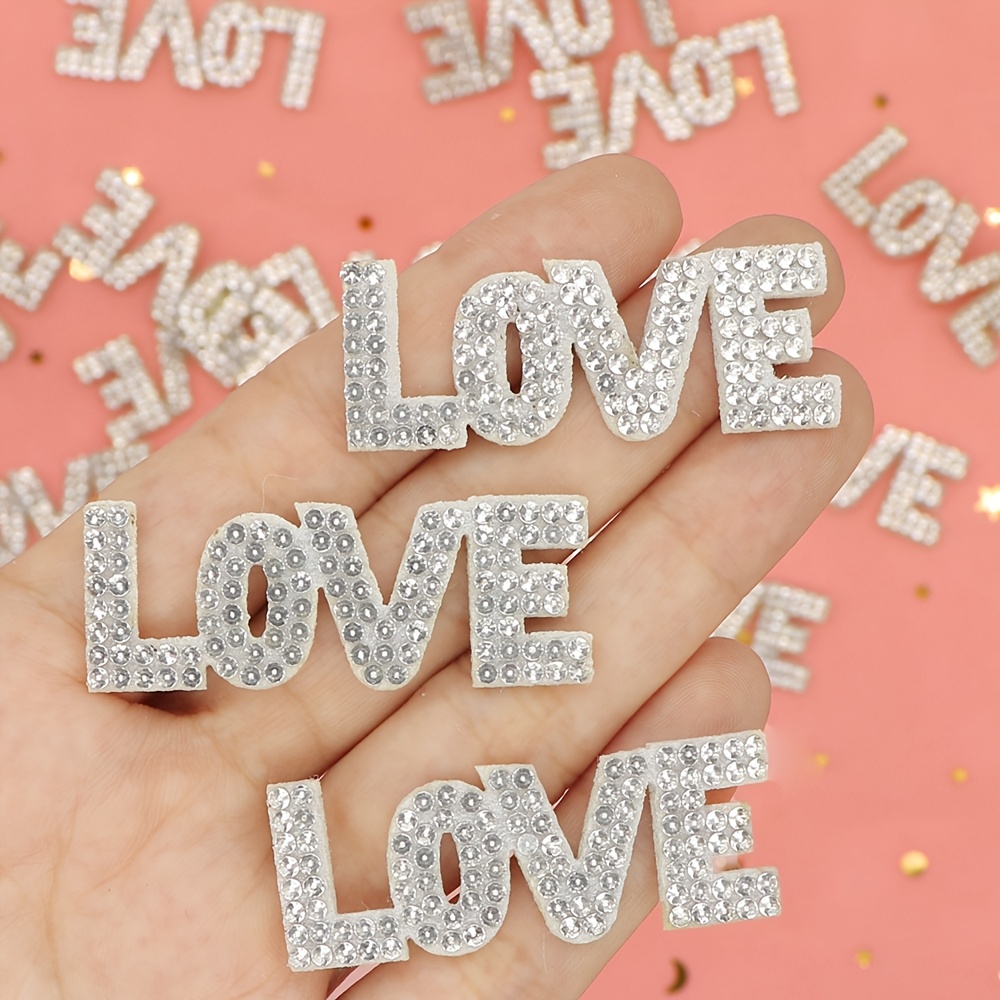 20pcs Alphabet Rhinestone Patches, DIY Craft Accessories