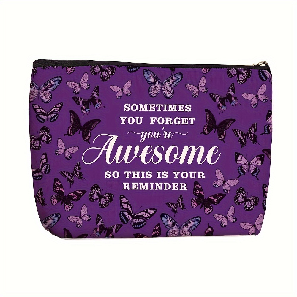 

Inspirational Purple Makeup Bag - For Women, Mom, Sister, | Toiletry For & Christmas, Diy Crafts, Beading , Beading&jewelry Making