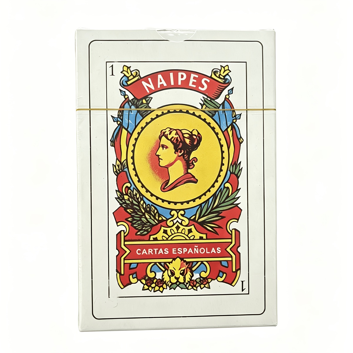 Juego de cartas tradicional español con diseño vintage | Cartulina duradera, barajado s...