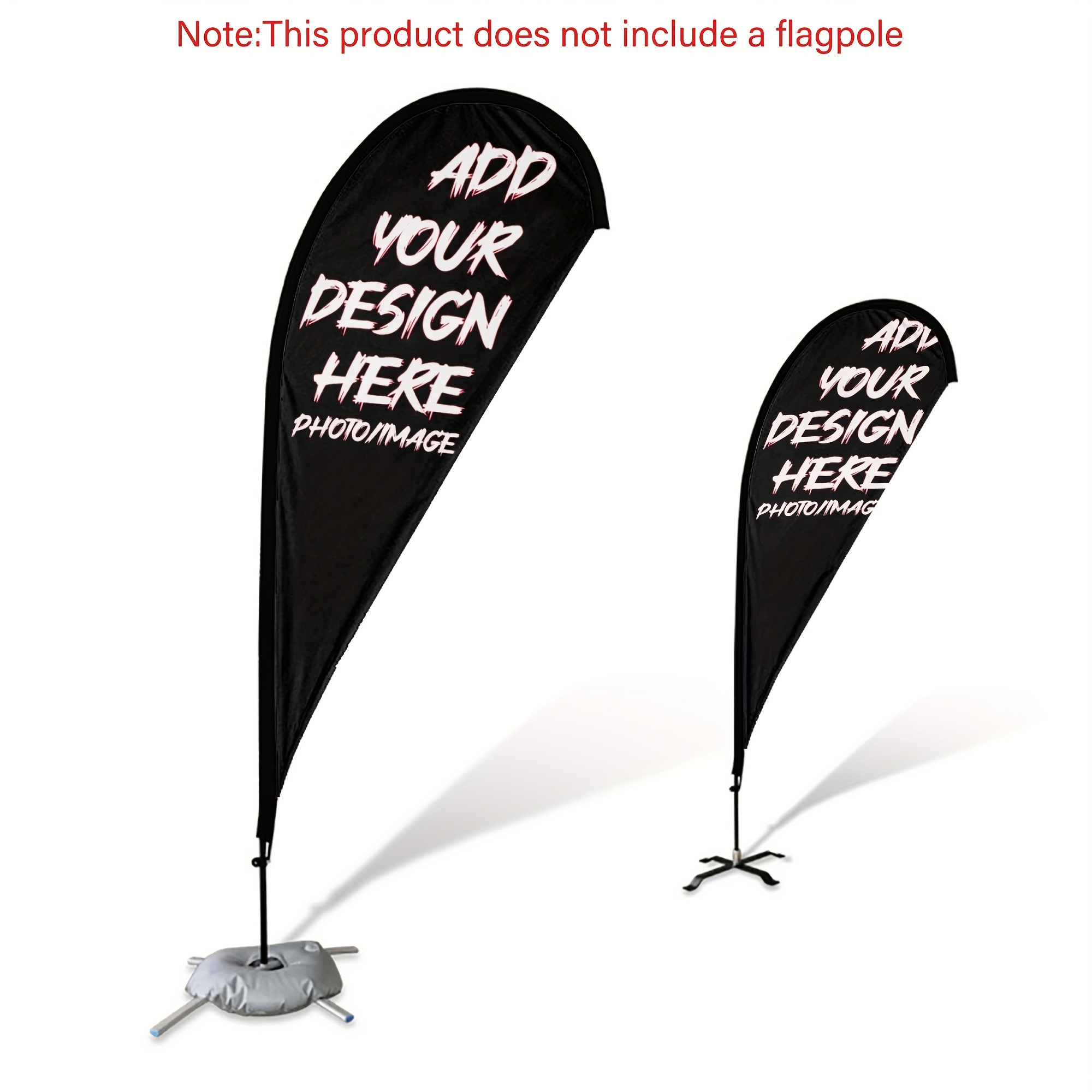 

Custom Water Drop Flag - Personalize With Your Image, Single-sided Print, Outdoor Banner For Events & Promotions