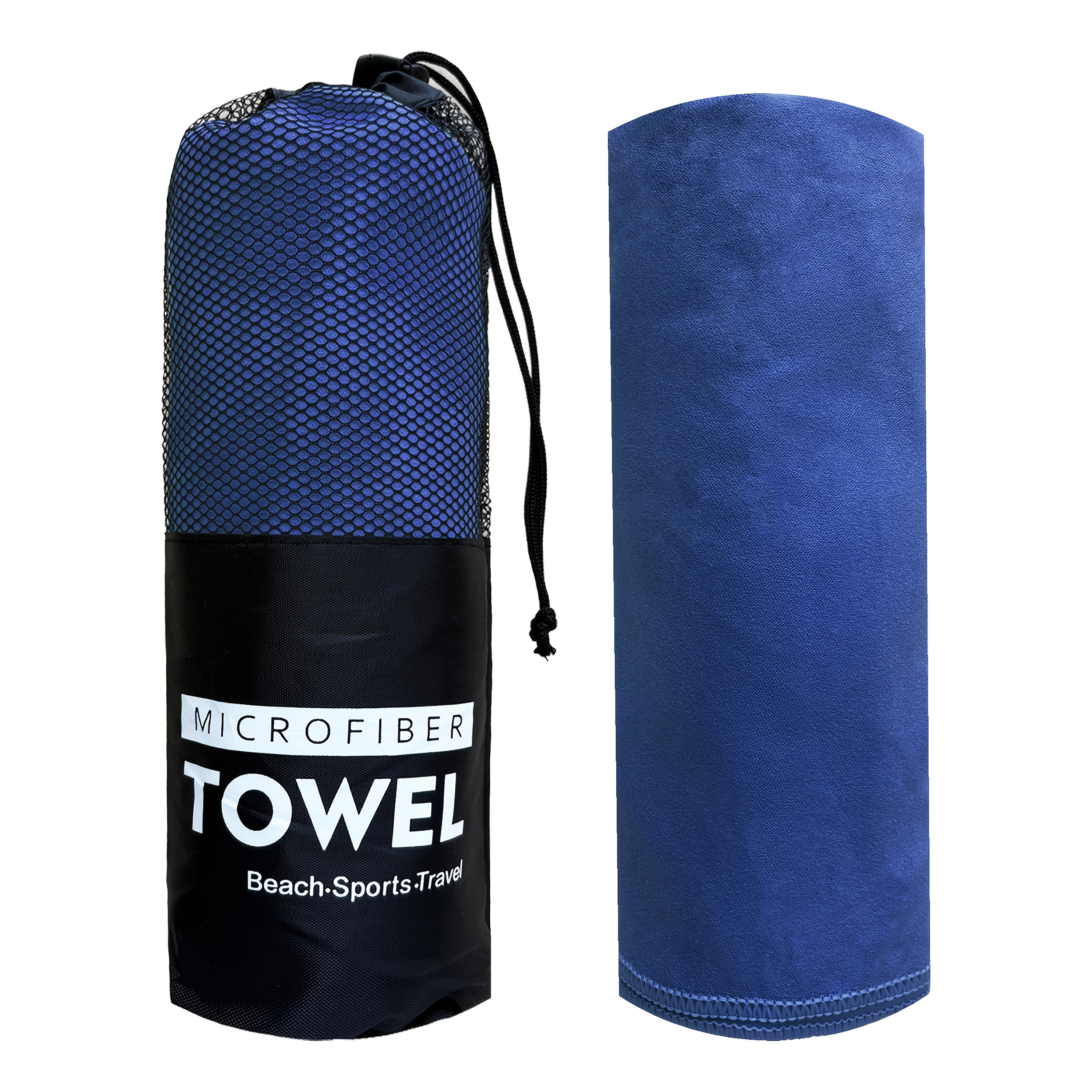 E-shop 1 Stück Mikrofaser-Schnelltrocken-Sport-Fitness-Handtuch Schwarz, Saugfähig, Schweißabsorbierend, Sandfrei, , Yoga-Schwimmhandtuch,