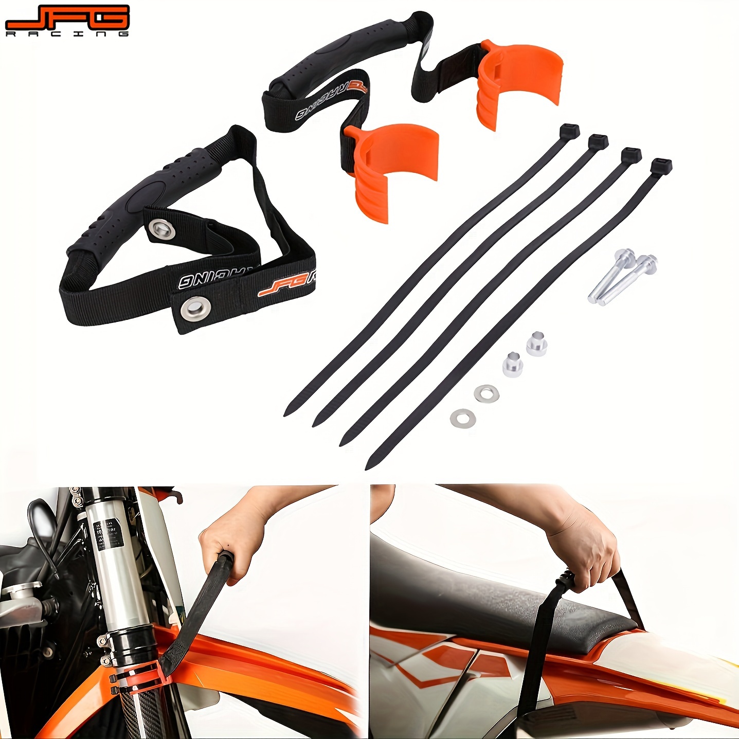 

Dirt Bike Tow Strap, Front Rear Pull Grab Seat Strap Rope Universal For Motorcycle Pit Bike Off Road Motocross Enduro