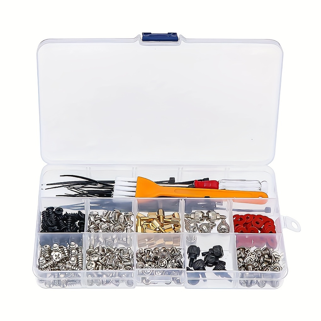 368pcs Pc Assembly & Maintenance Kit - Complete Computer Repair Screw Set With Case, Motherboard Standoffs, Hard Drive, Fan & Power Components