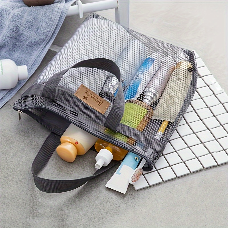 Waterproof Outdoor Toiletry Storage Mesh Bag for Traveling