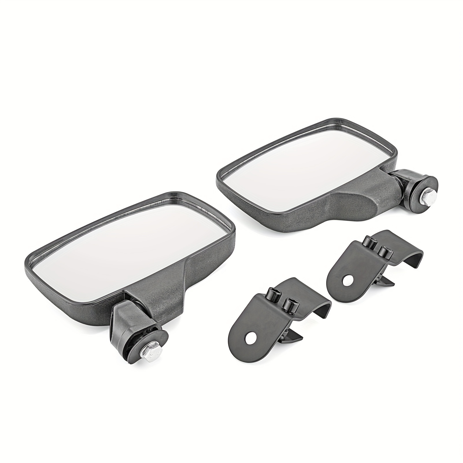 TEMU Folding Utv Rear Side Mirrors Design For 2015-2024 1000, 570, 500, Xp 900/ Defender, Trail W/ Channel Shaped Bar