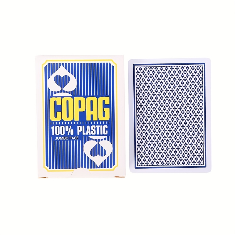 Image of Plastic Playing Cards In Stock, Yellow Fine Sand Pvc Deck, Wear-resistant And, Red And Blue Dual-tone