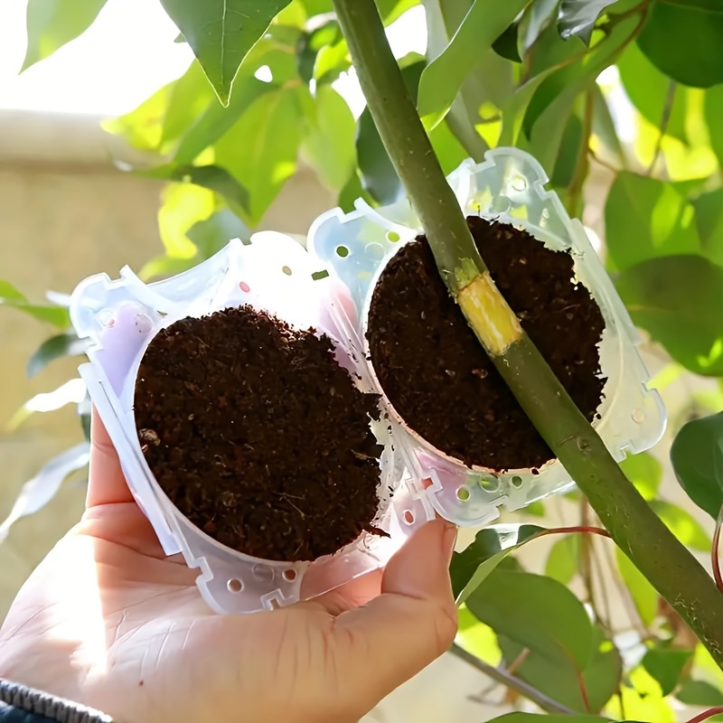 

10/20pcs, Plant Root Grow Box, Reusable No Damage High Pressure Breeding Ball Plant Root Grafting Device Box For Plant Quick Breeding Air Layered Pods