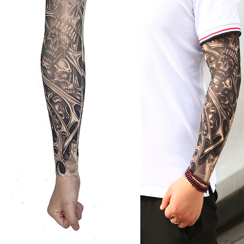 E-shop modische dehnbare temporäre elastische Arm-Fake-Tattoo-Ärmel für Männer Frauen