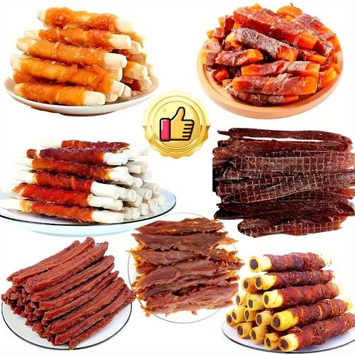 jerky de pollo y con mezclados, fáciles de digirir, duraderos para perros, proporción de proteínas y de grasa, como de entrenamiento para perros pequeños, medianos y