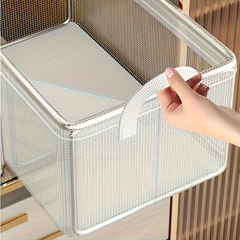 

Set Of 6 Pvc Mesh Drawer Organizers - Foldable And Washable Storage Bins For Clothing And Quilt Organization