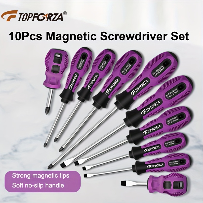 

Topforza 10 In 1 Screwdriver Set 5 And 5 Screwdrivers Purple And Screwdriver Set