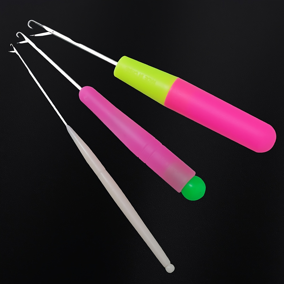 3pcs/set Hair Weave Crochet Needle Latch Crochet Hook Wigs Knitting Hair Extensions Styling Carpets Repair Tools Braid Craft