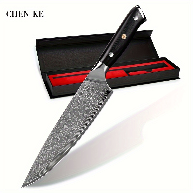

1pc Damascus Steel Knife Vg10 Japanese Chef's Knife Meat Slicing Knife Sushi Fish Raw Knife Western Cutting Knife