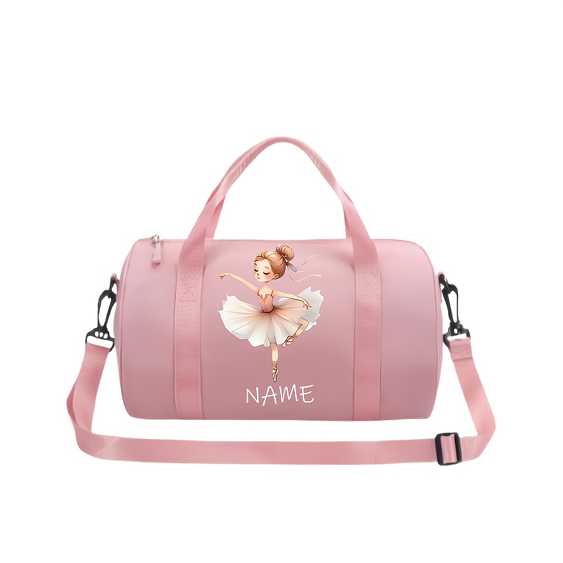 Personalized Name/text Women' Ballet Dance Handbag/backpack - High Quality Nylon Bookbag With Adjustable Strap, Ballerina Gift Suitable For, Travel, Daily Use - Stylish & Durable For & Women