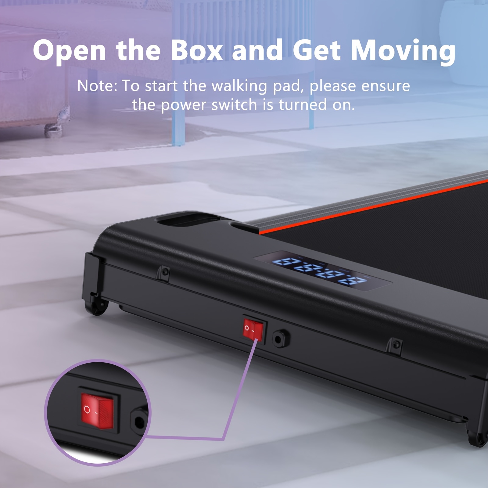 Walking Pad, Quiet Under Desk Treadmill, Portable Walking Pad Treadmill, 2.5 HP Brushless Motorized Treadmill, Walking Jogging Machine for Home&Office