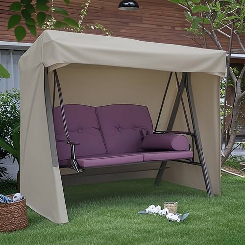 1pc beige swing cover oxford fabric material for simple and stylish solid suitable for patio rocker chairs
