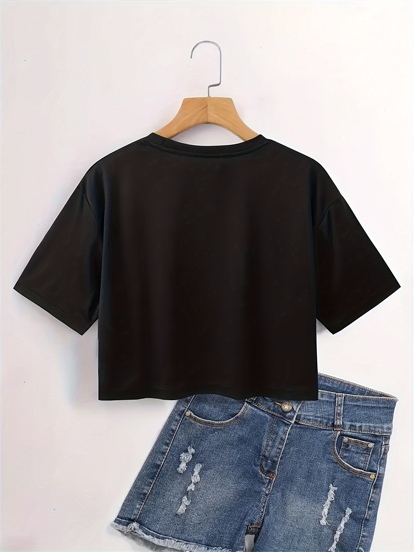 Tシャツ・カットソー Tripple Daisy Cropped T-shirt (2 COLOR) Remidoo Women's Tie Dye Short Sleeve Graphic Print