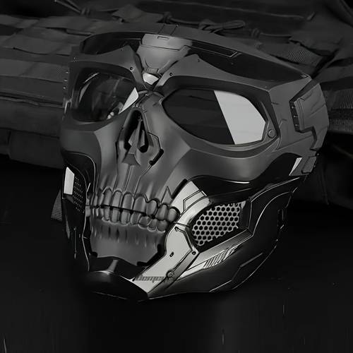 2pcs fun skull mask with glasses made of durable abs and nylon material suitable for halloween role playing and