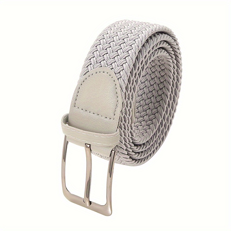 

Elastic Woven Belt, Comfortable Pin Buckle Belt, Punch-free Casual Belt For Men